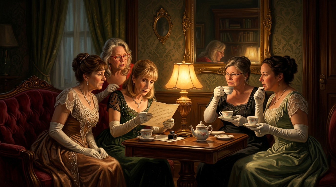 A story scene inspired by The Personal Librarian featuring Happy Bookers members.