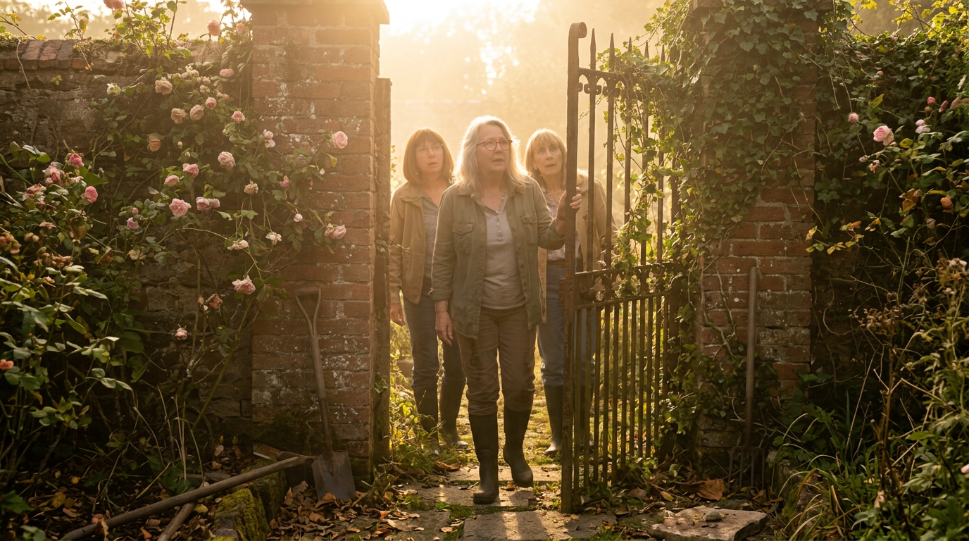 A story scene inspired by The Forgotten Garden featuring Happy Bookers members.
