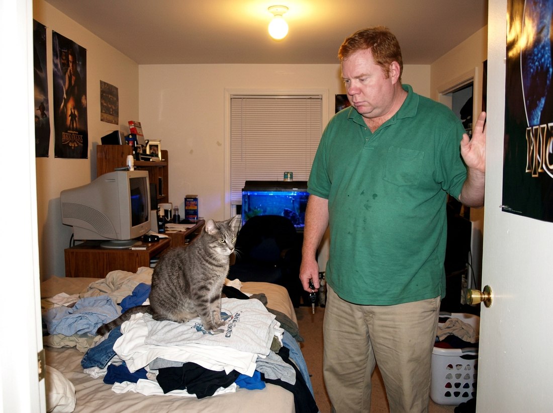 AI-reconstructed scene from this post, featuring Ed, 2008